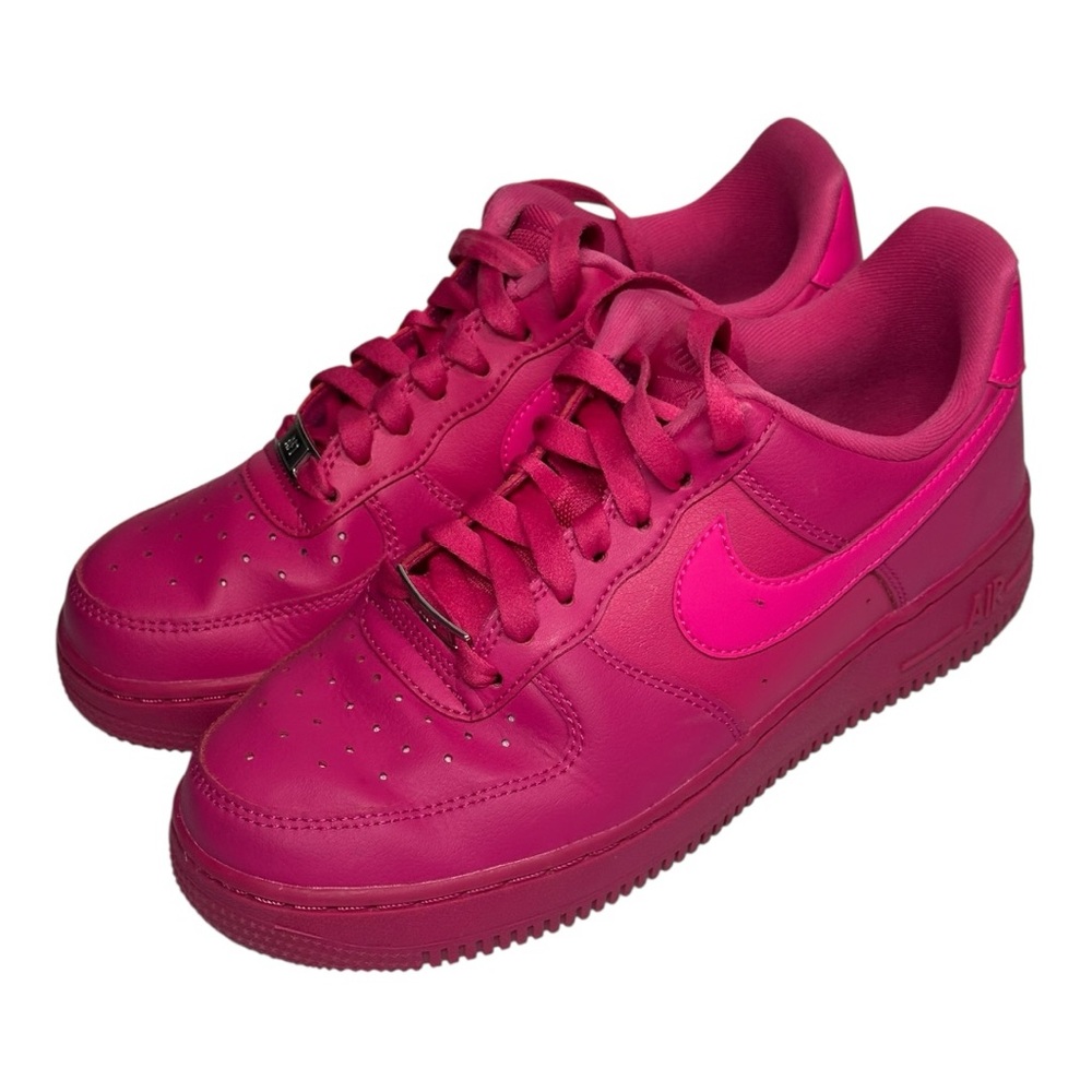 Nike Airforce 1 '07 Fireberry Pink US 6.5 Platform Lace-Up Excellent DD8959-600